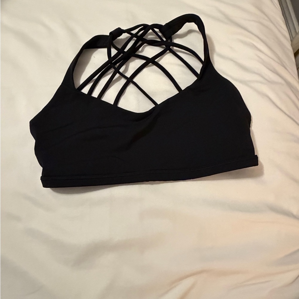 Lululemon Athletica Black Strappy Sports Bra